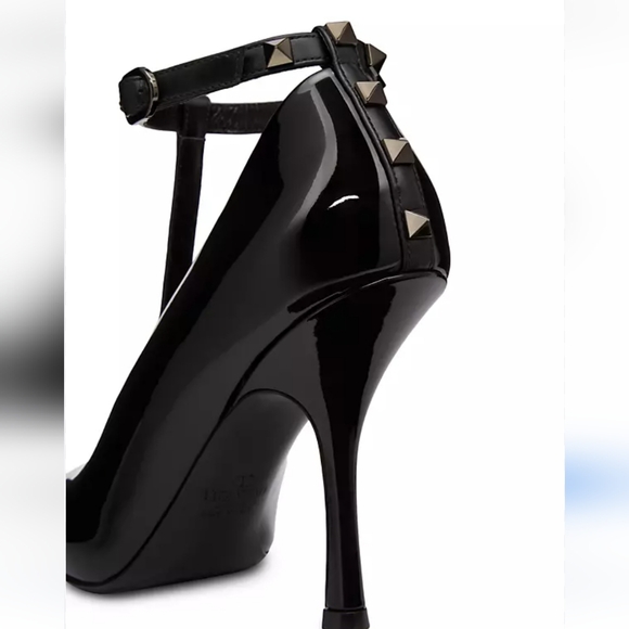 NEW$1250 VALENTINO Rockstud Patent Leather 100 Pumps With Matching Studs Sz 36.5 - Picture 4 of 16